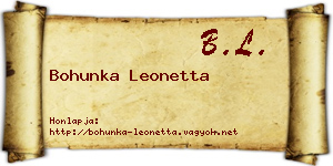 Bohunka Leonetta névjegykártya